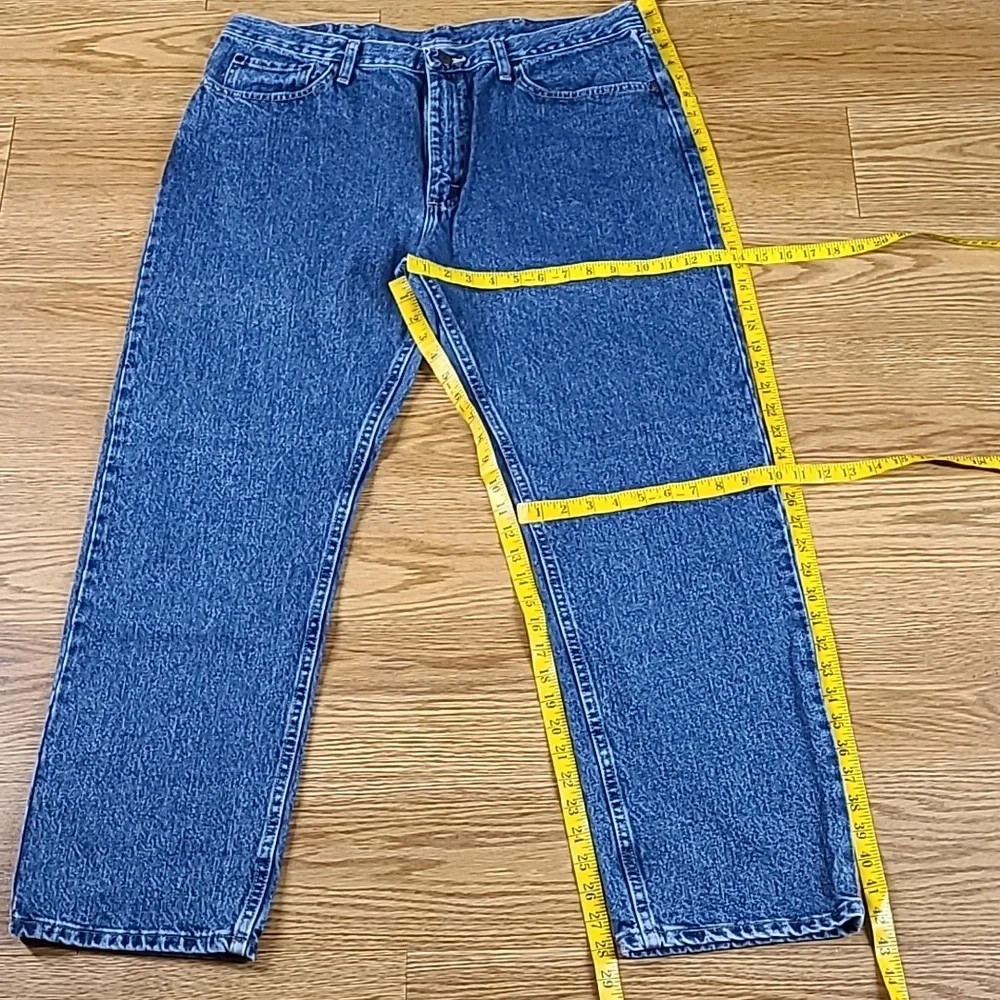 WRANGLER VINTAGE MENS STRAIGHT PREMIUM FADED DISTRESSED STONE WASH JEANS 38x28